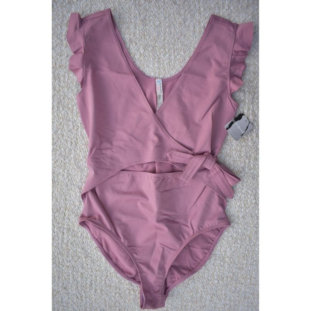 NEW Free People Movement Streamline Bodysuit Frosted Berry - Picture 6 of 11